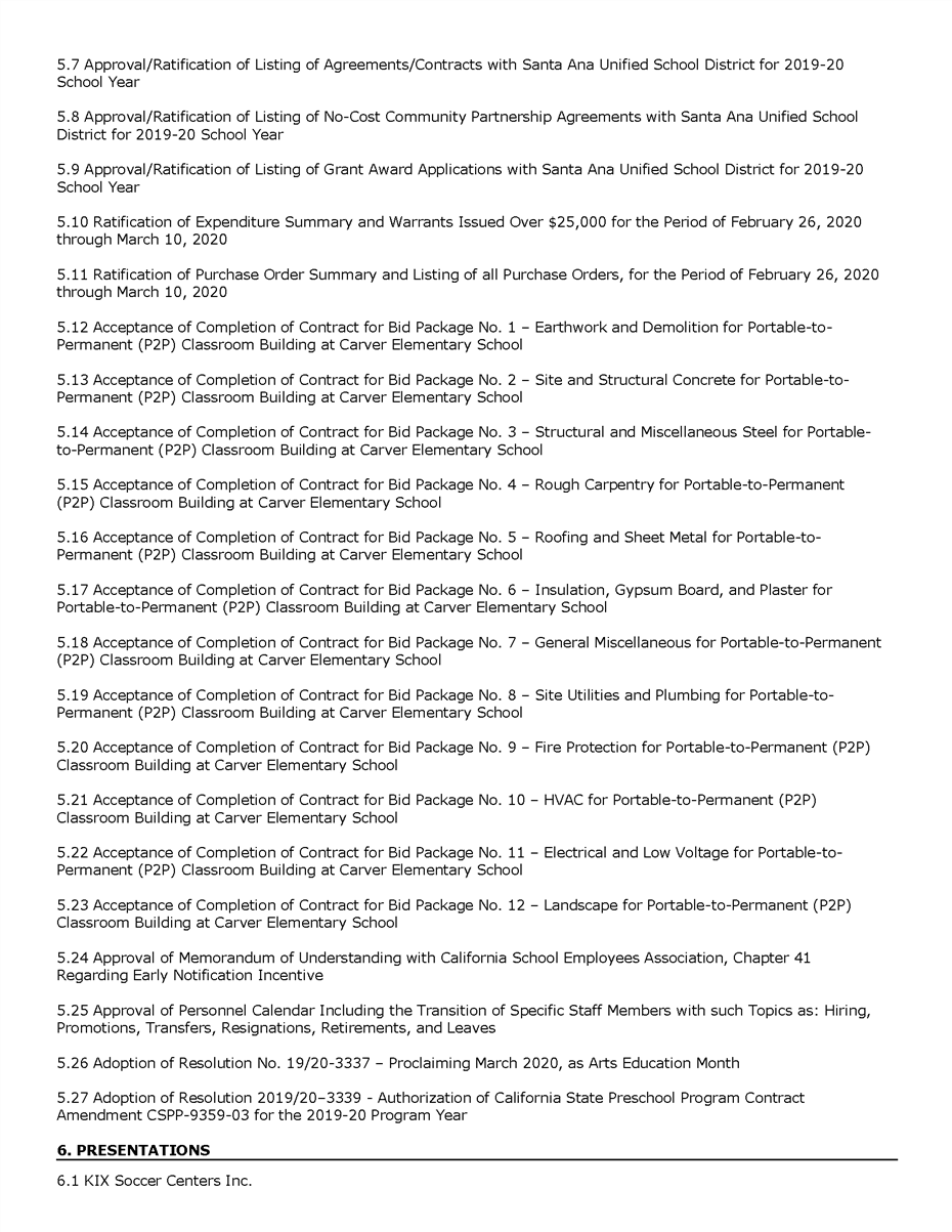 Agenda page 3 